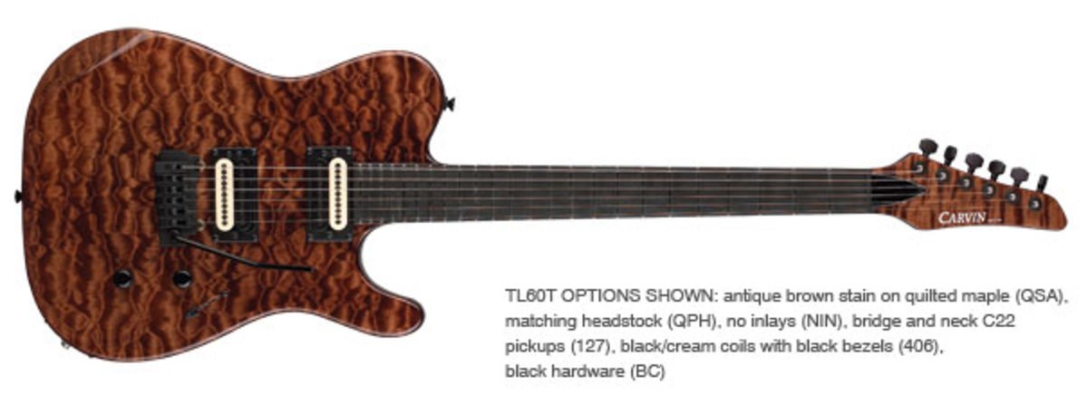 With highly figured maple top
