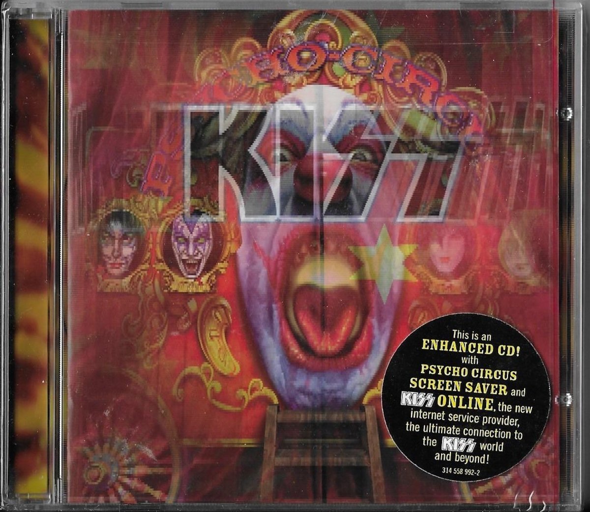 The original CD release had a "lenticular" album cover and offered a screen saver (!) and access to KISS' then-new online service 