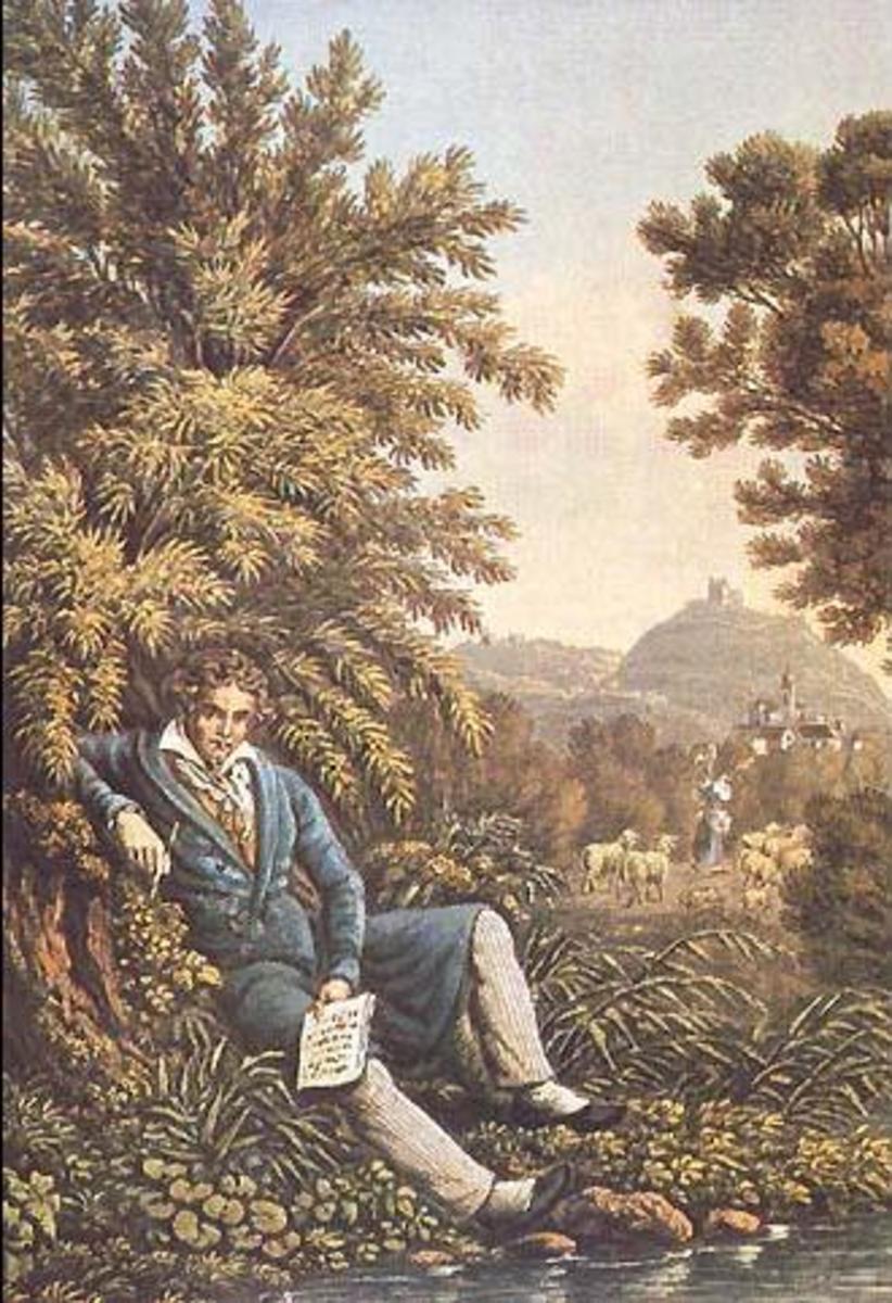 Beethoven Composing the Pastoral Symphony in the Countryside