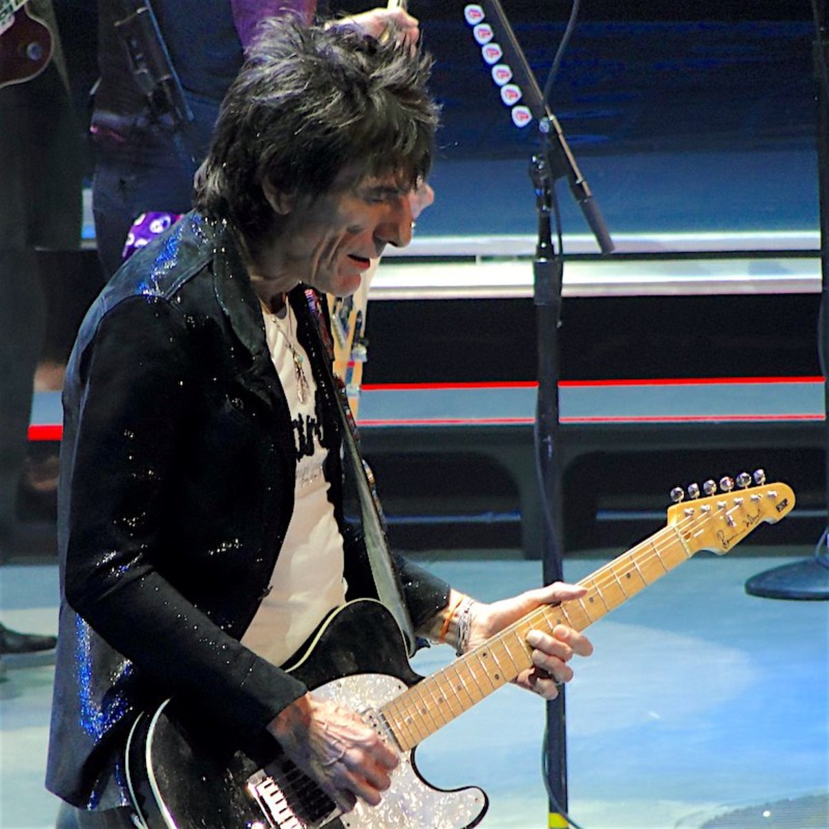 Ron Wood with his ESP Telecaster