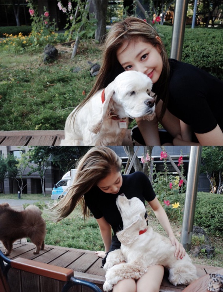 Jennie Kim loves dogs.