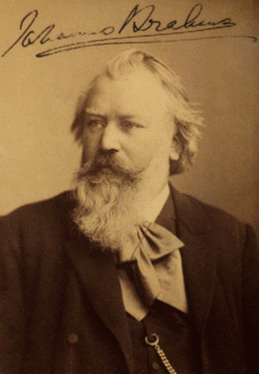 Johannes Brahms (1833-1897). This photo was taken in 1889.
