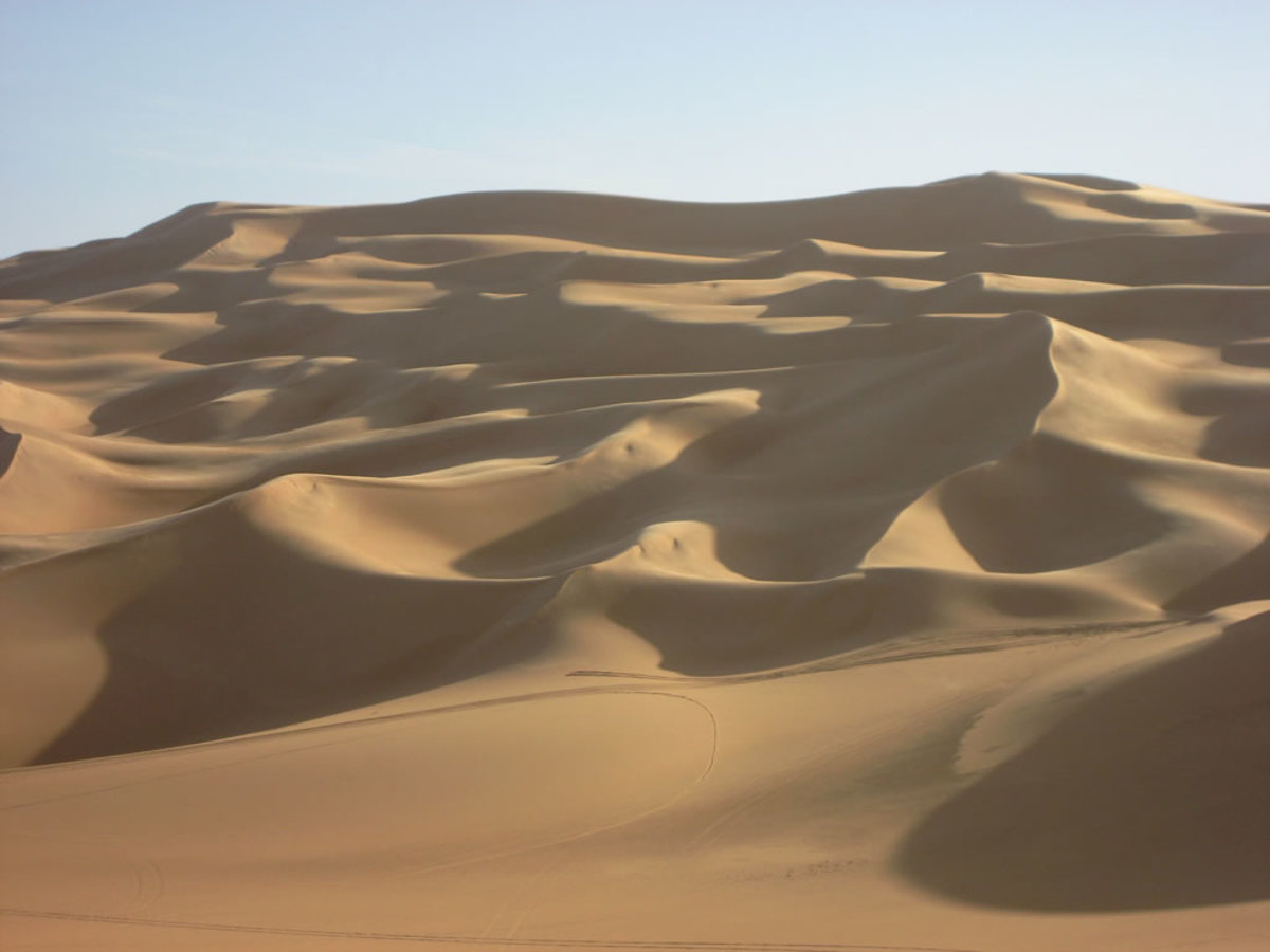 Libyan Saharan Sand Dunes Sculpted by the Wind