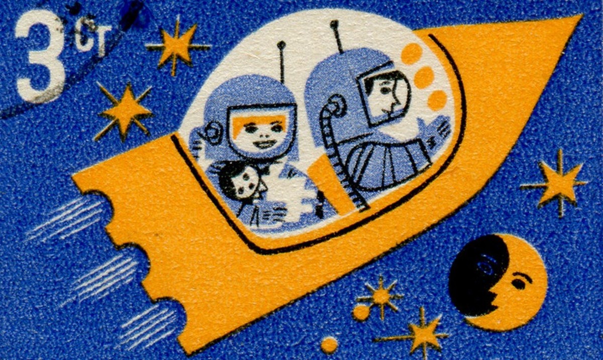 This postage stamp from the old USSR, shows how space travel has often fascinated the residents of planet Earth