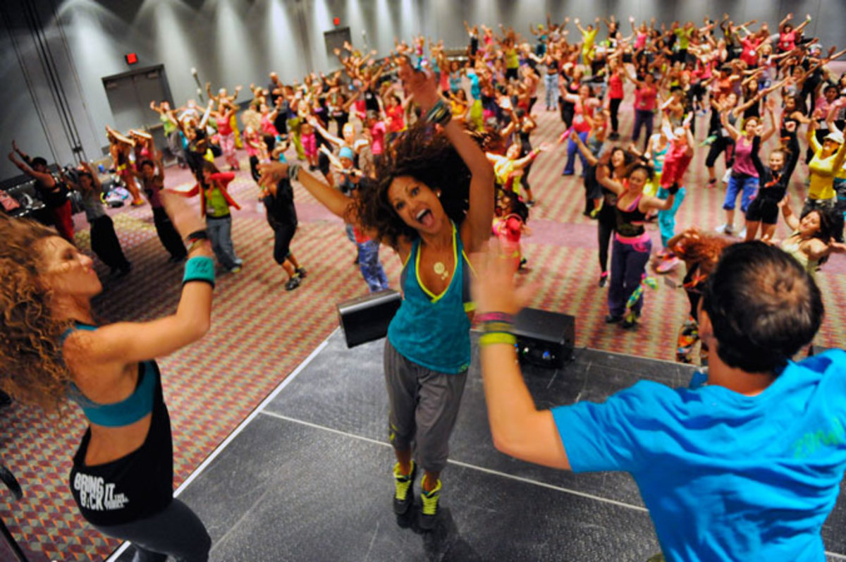 Zumba fitness classes are fun and exciting and happy places to be!
