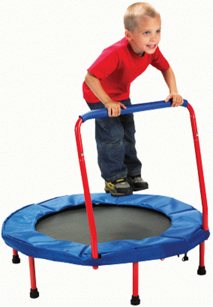 Mini-trampolines are great in-door entertainment 