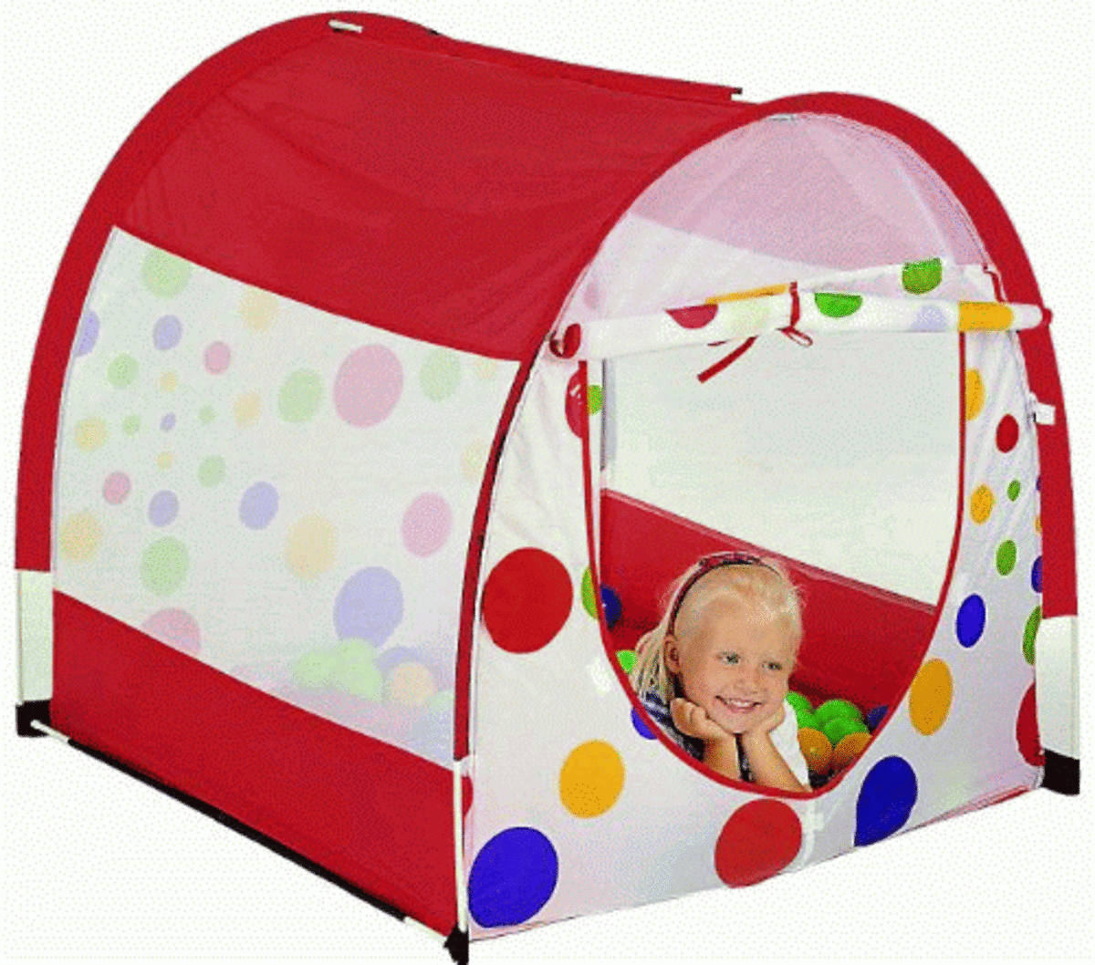 Play tents with balls also act as a quite area where your child can go to wind down.