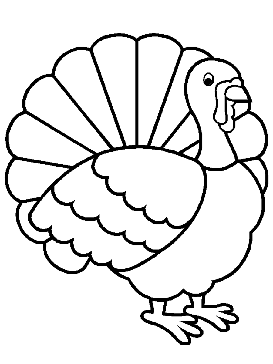 Plain Turkey Coloring Page