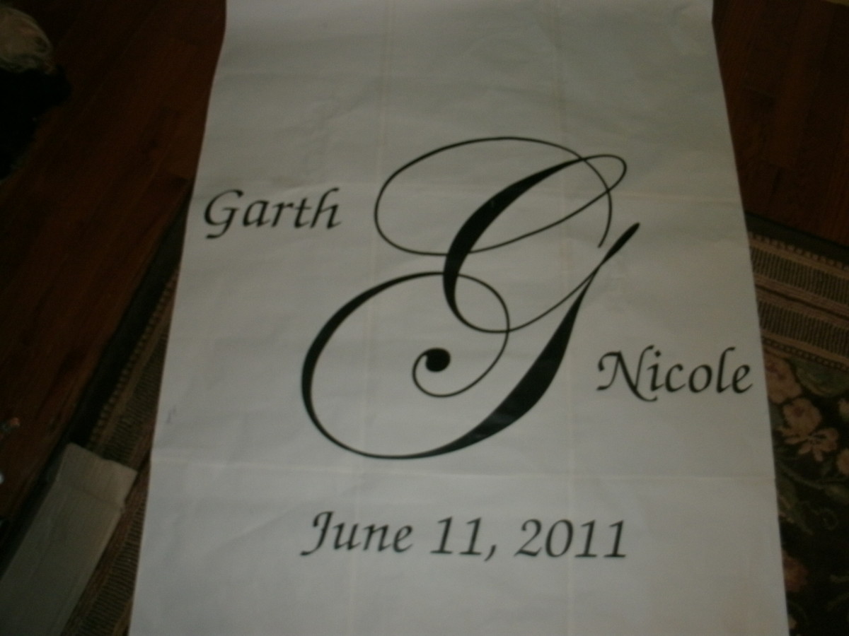 How to Make a Monogrammed Wedding Aisle Runner for Your Wedding Holidappy