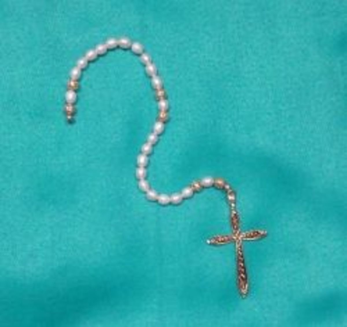 These are my prayer beads that I made from freshwater pearls.
