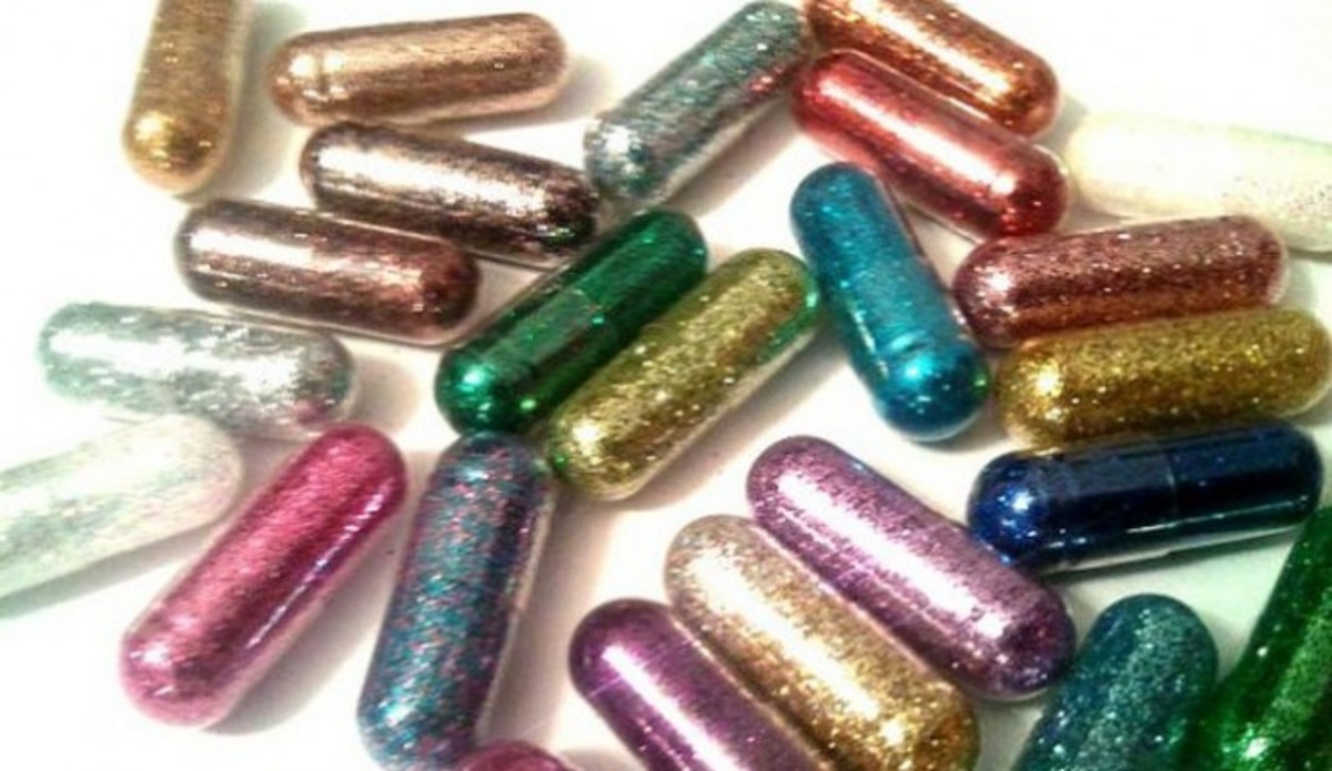 Glitter pills