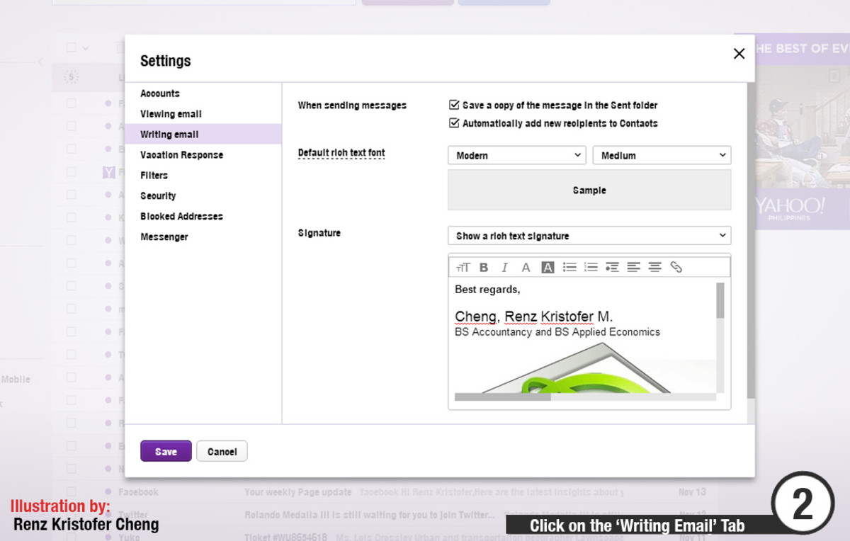 How to Add an Image to Your Yahoo Mail Signature - HubPages