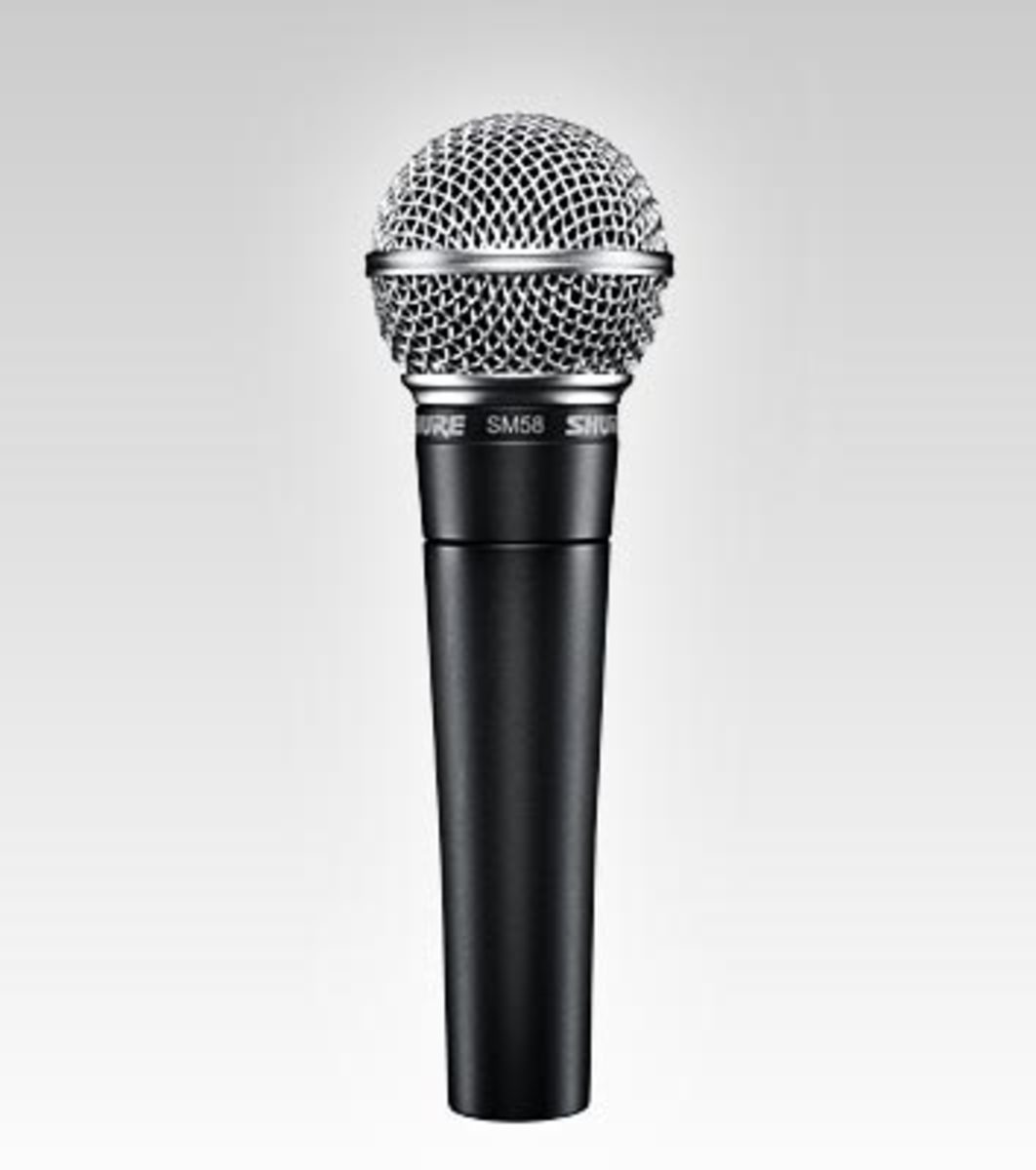 Dynamic Microphone: (Shure SM58; one of many brands and varieties)