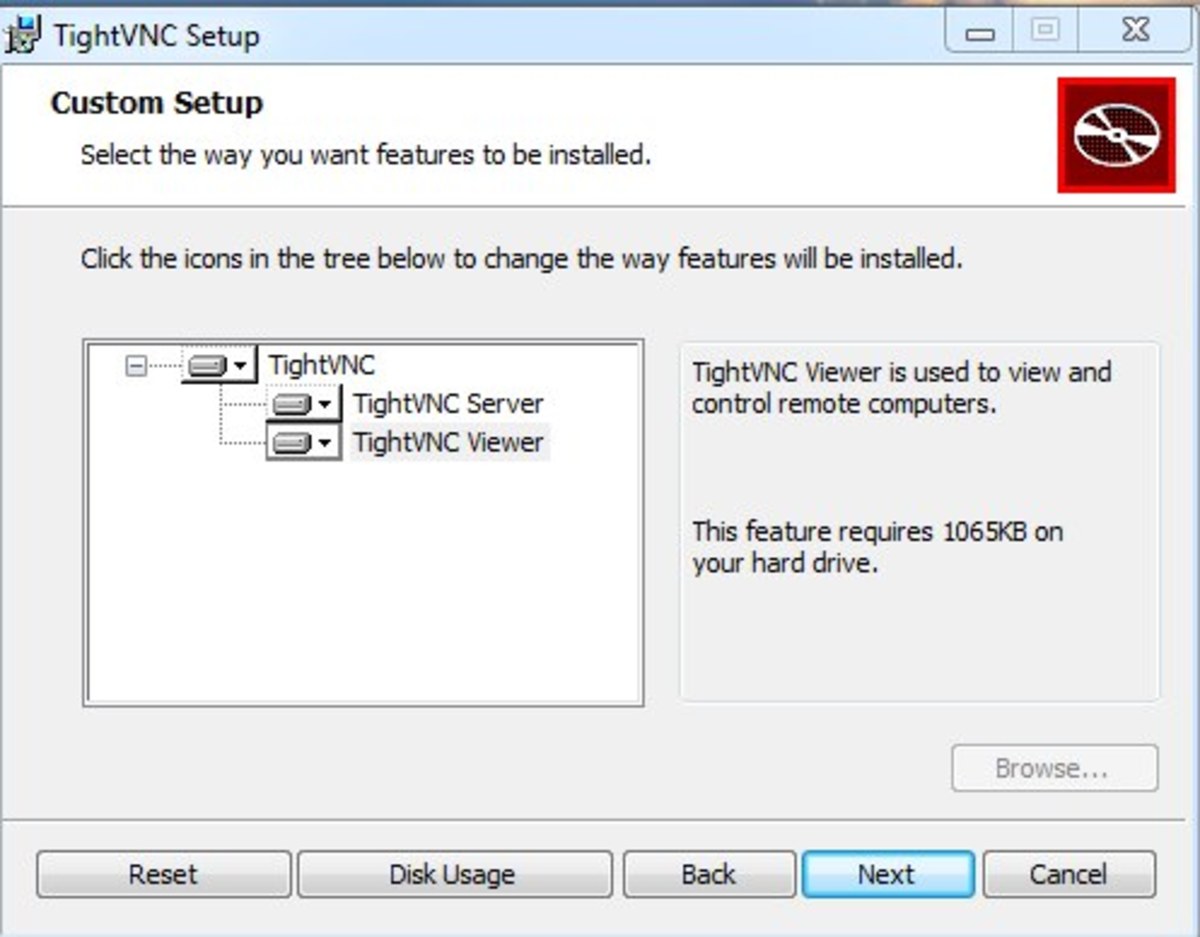how to configure tightvnc server