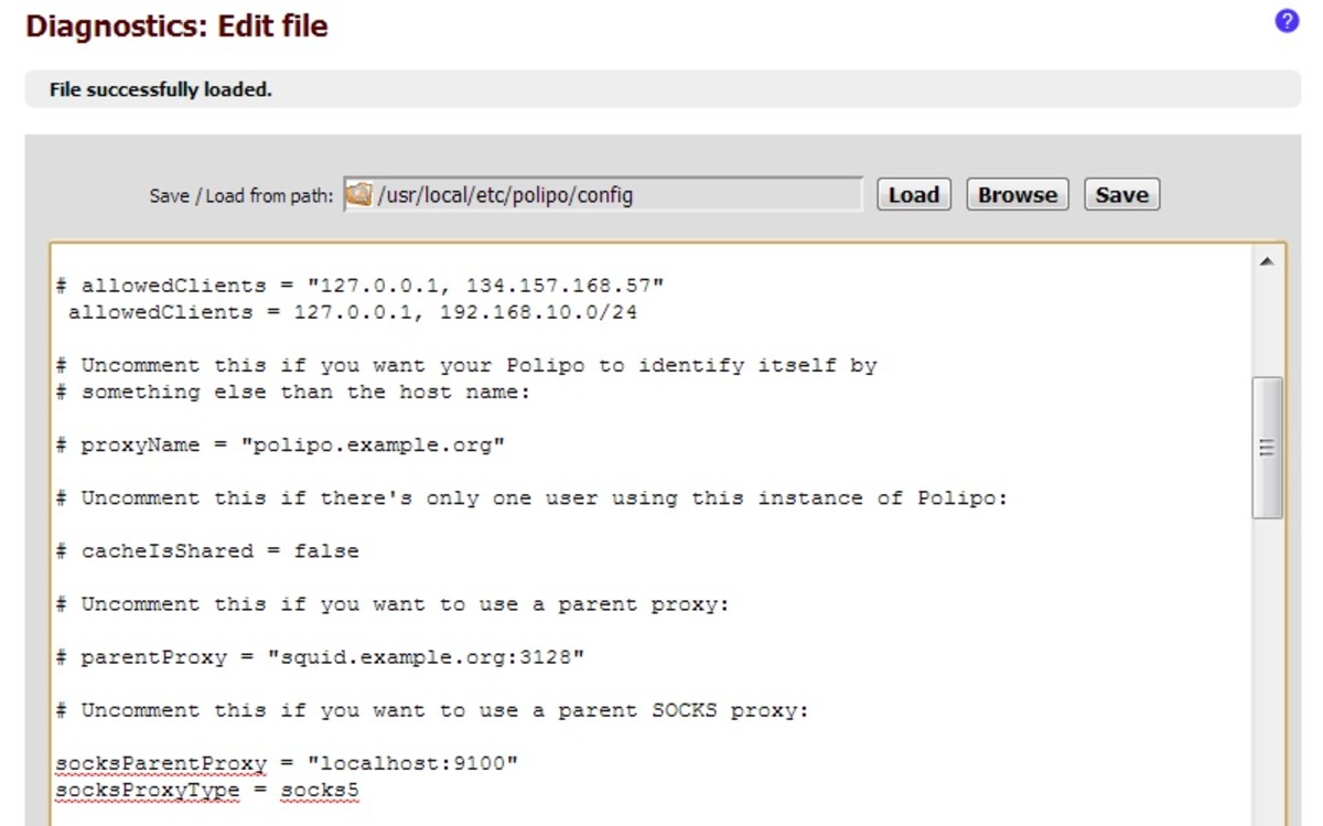 编辑Polipo配置文件以支持上游Tor代理。＂decoding=
