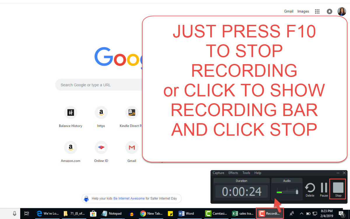 How to Stop Recording in Camtasia