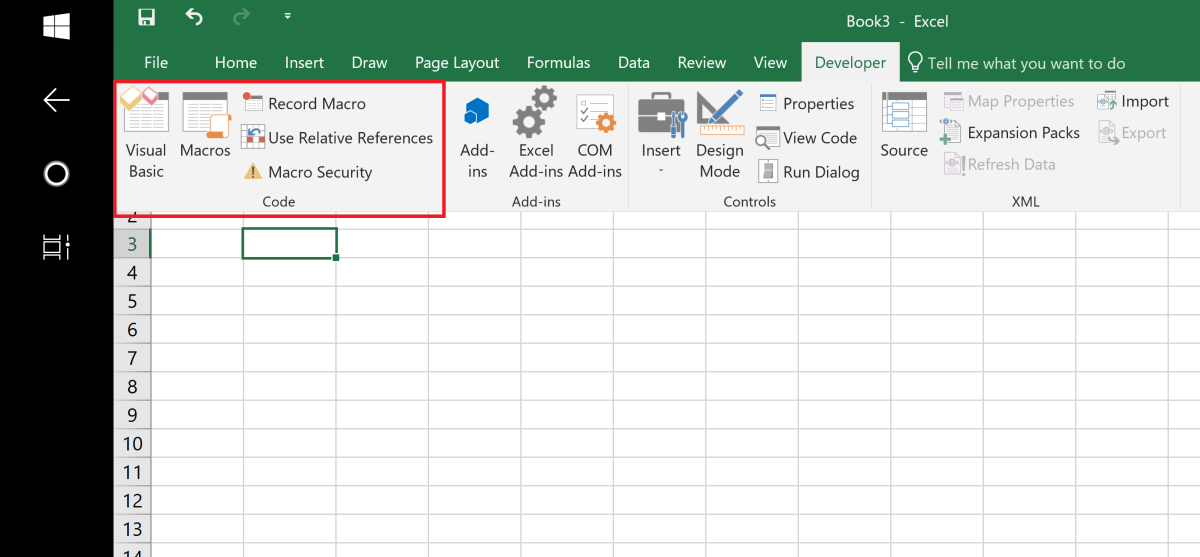 add the developer tab in excel for mac