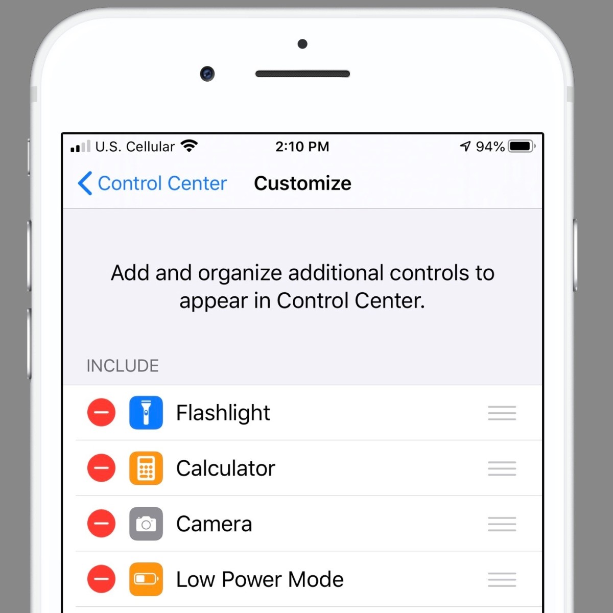 How to Customize the iPhone Control Center - 99