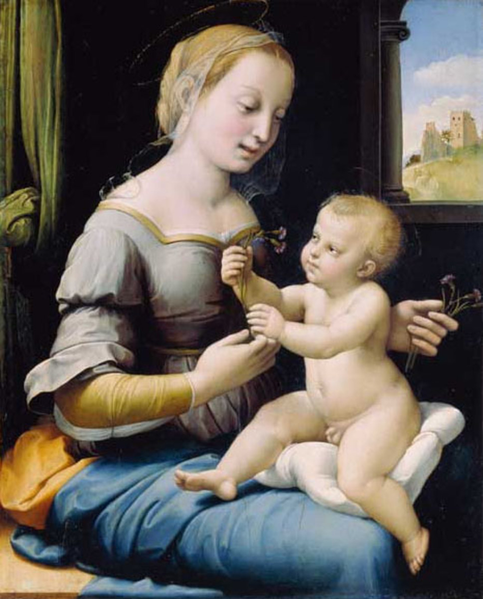 Madonna of the Pinks by Raphael.