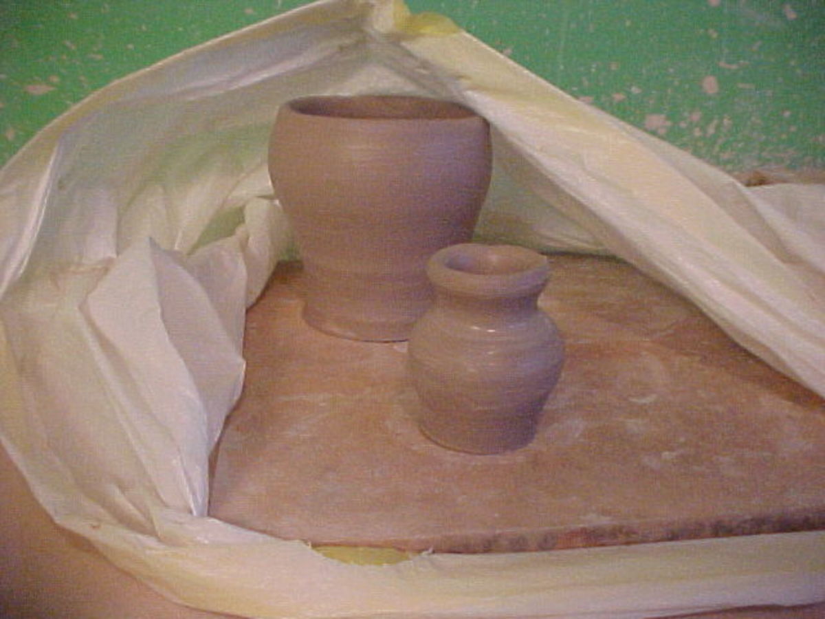 Cover wet pots with plastic to dry slowly