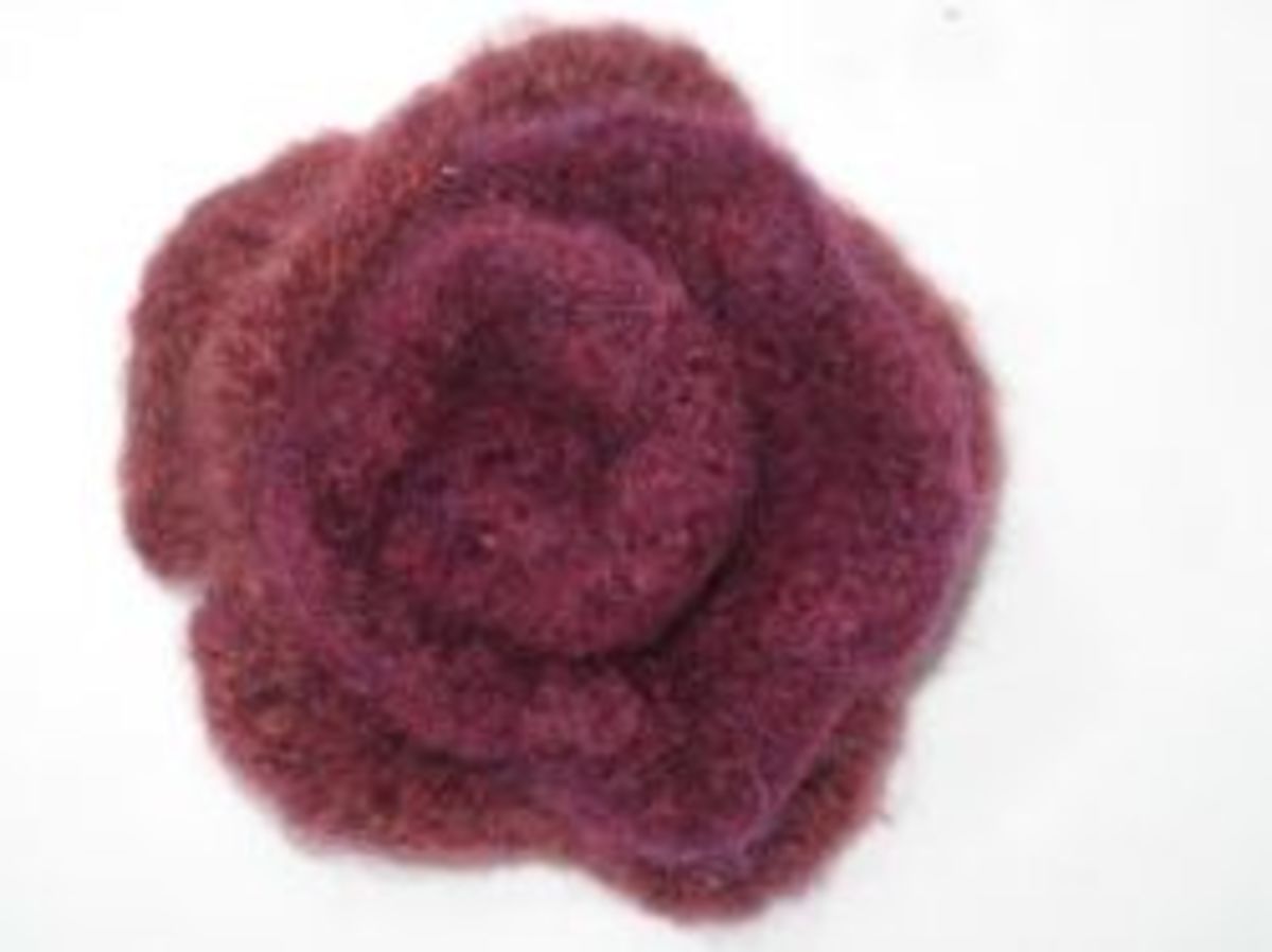 Another option: knitted felted flower