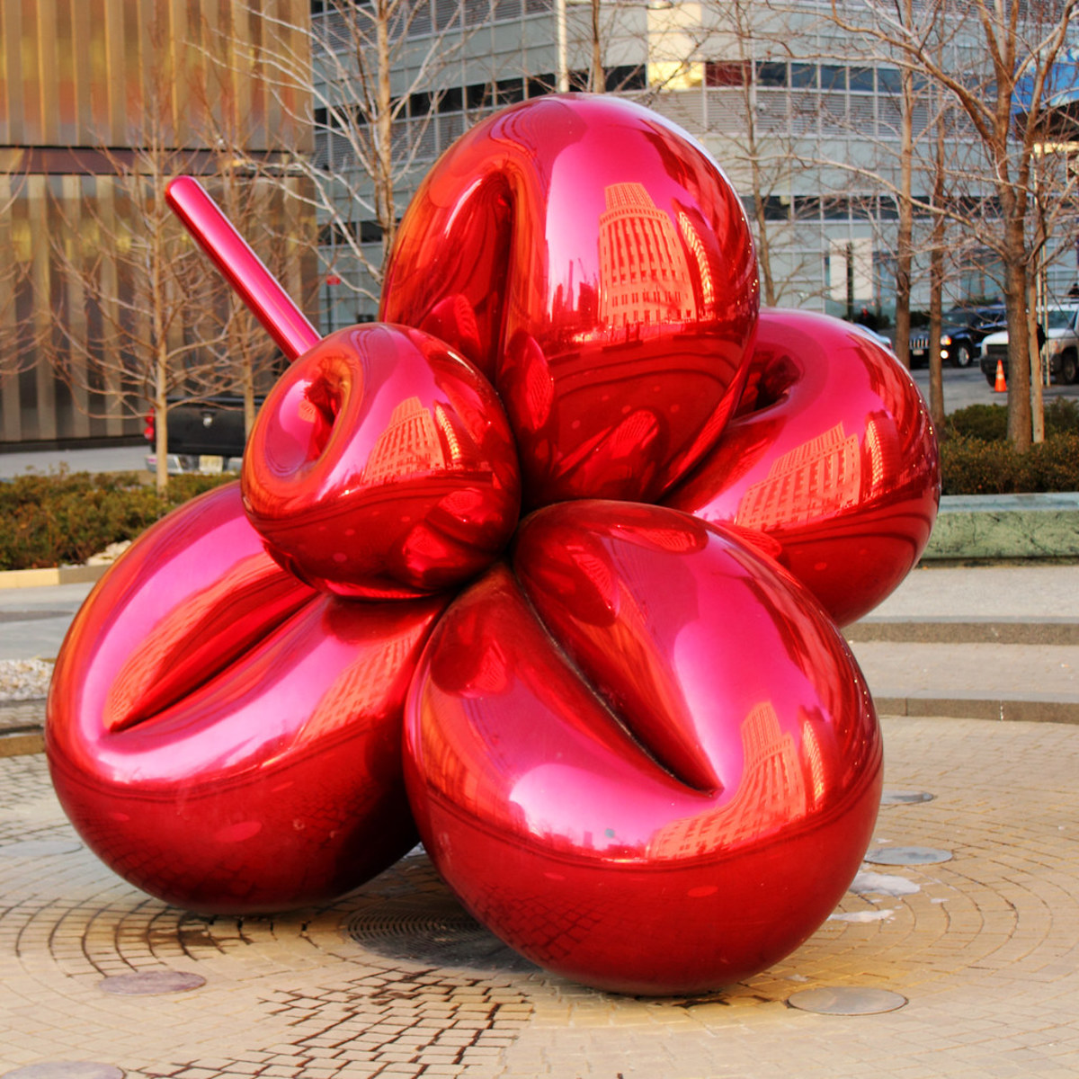 This balloon sculpture is actually made of steel.