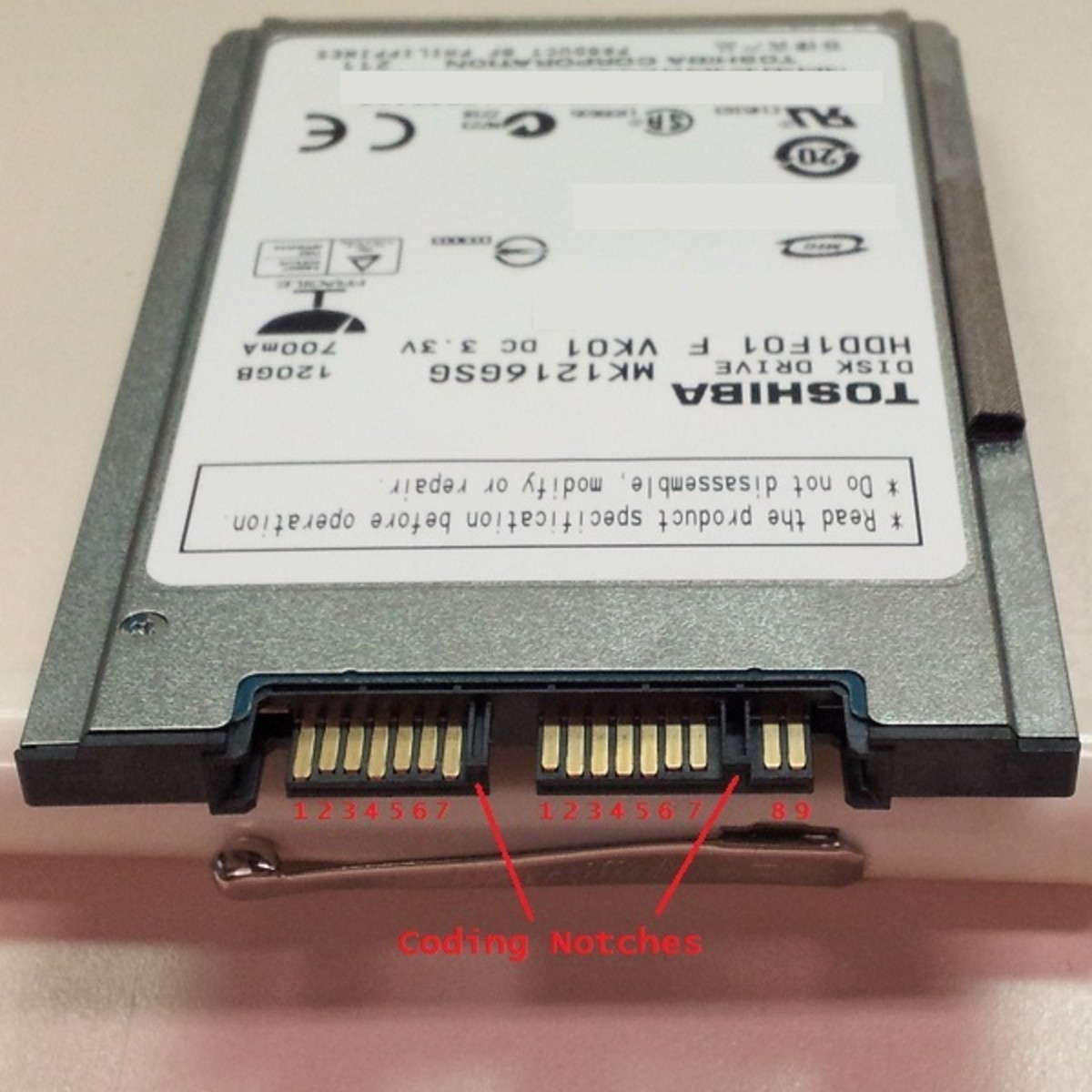 A SATA Hard Disk Drive Pin Out