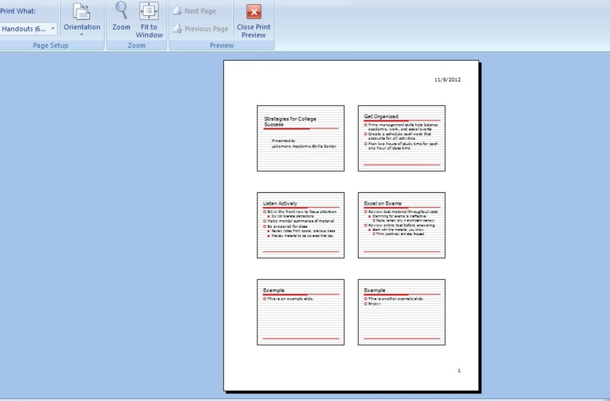 how do i create a handout from a powerpoint presentation