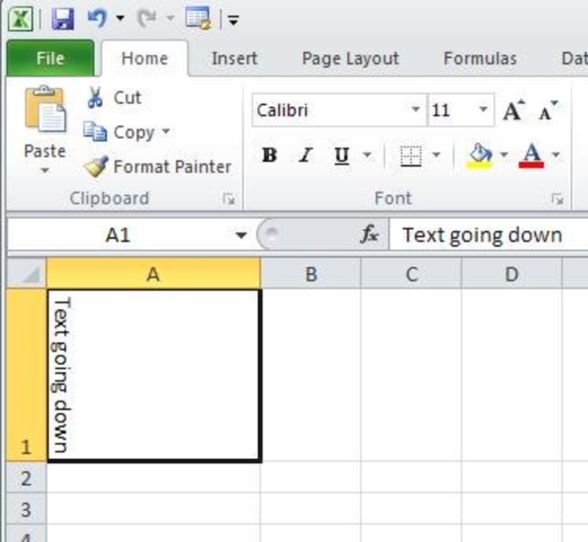 How To Type Vertically In Excel