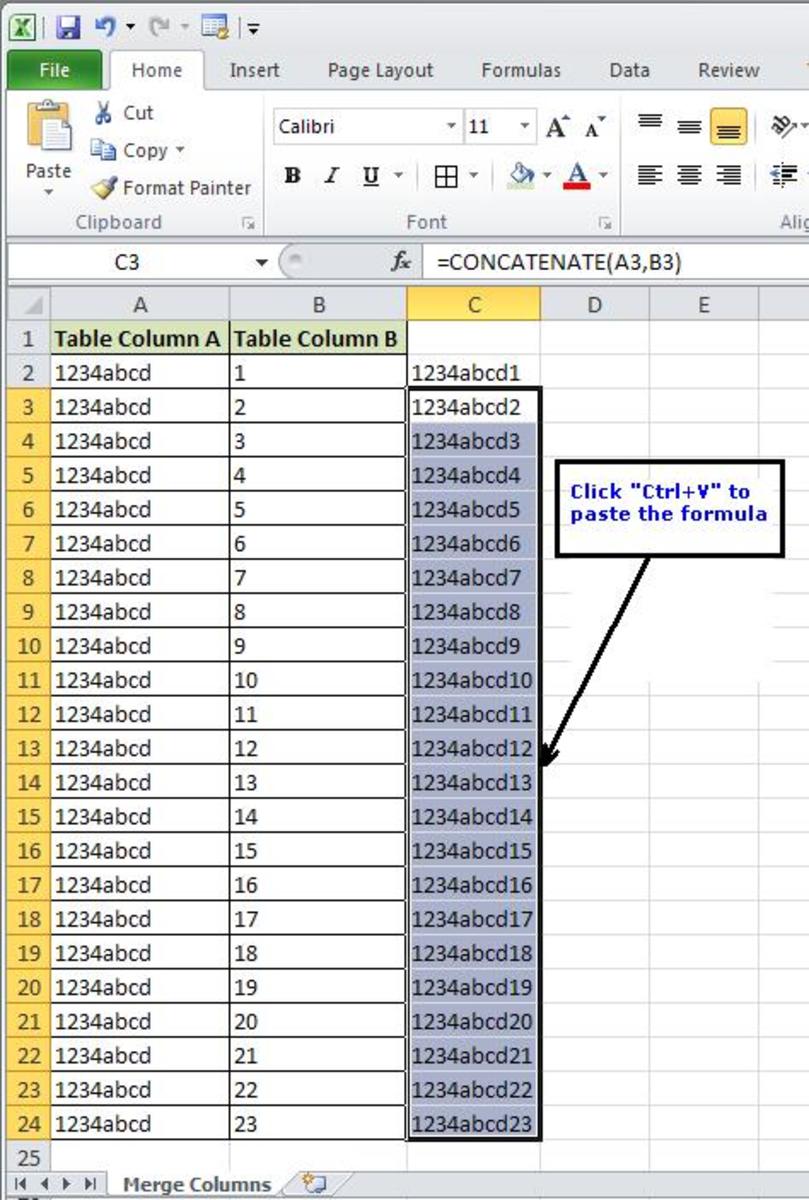 Quickly Combine Merge Multiple Columns Or Rows In Excel 6656