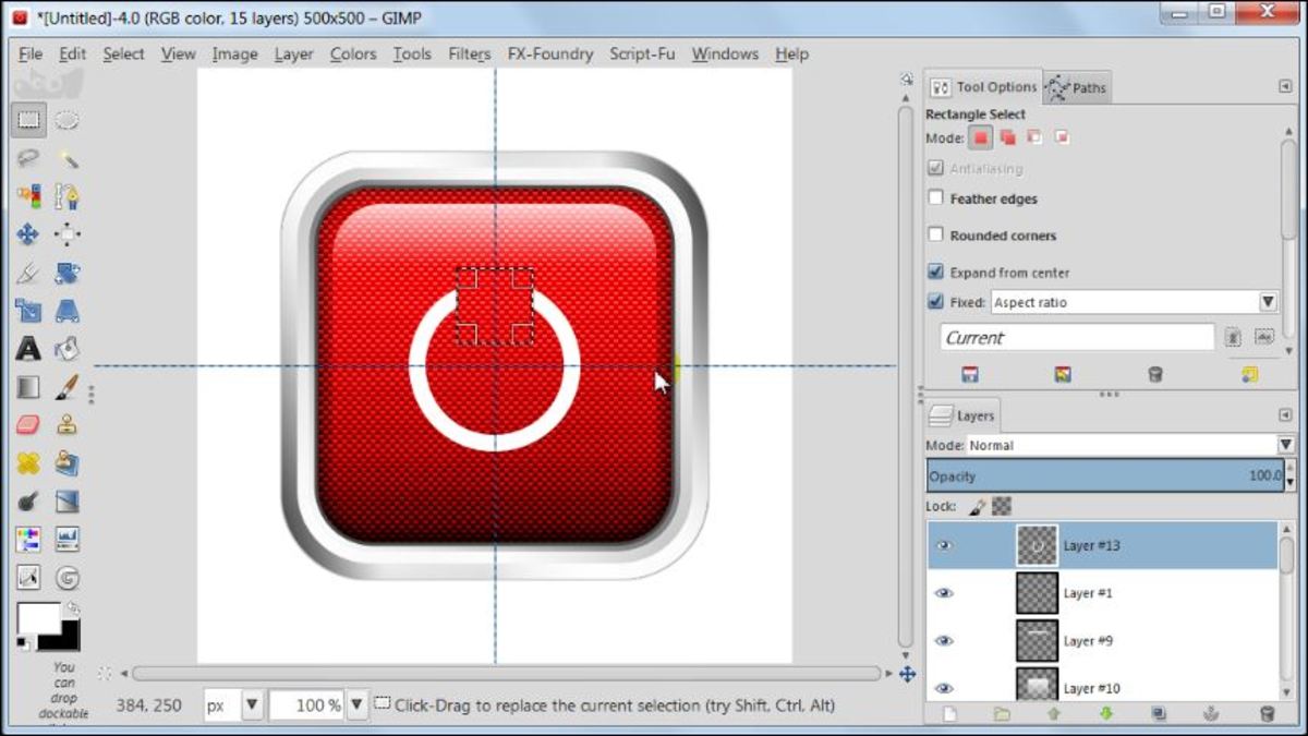 Create a Square Glossy Button in GIMP 2.8 Tutorial TurboFuture