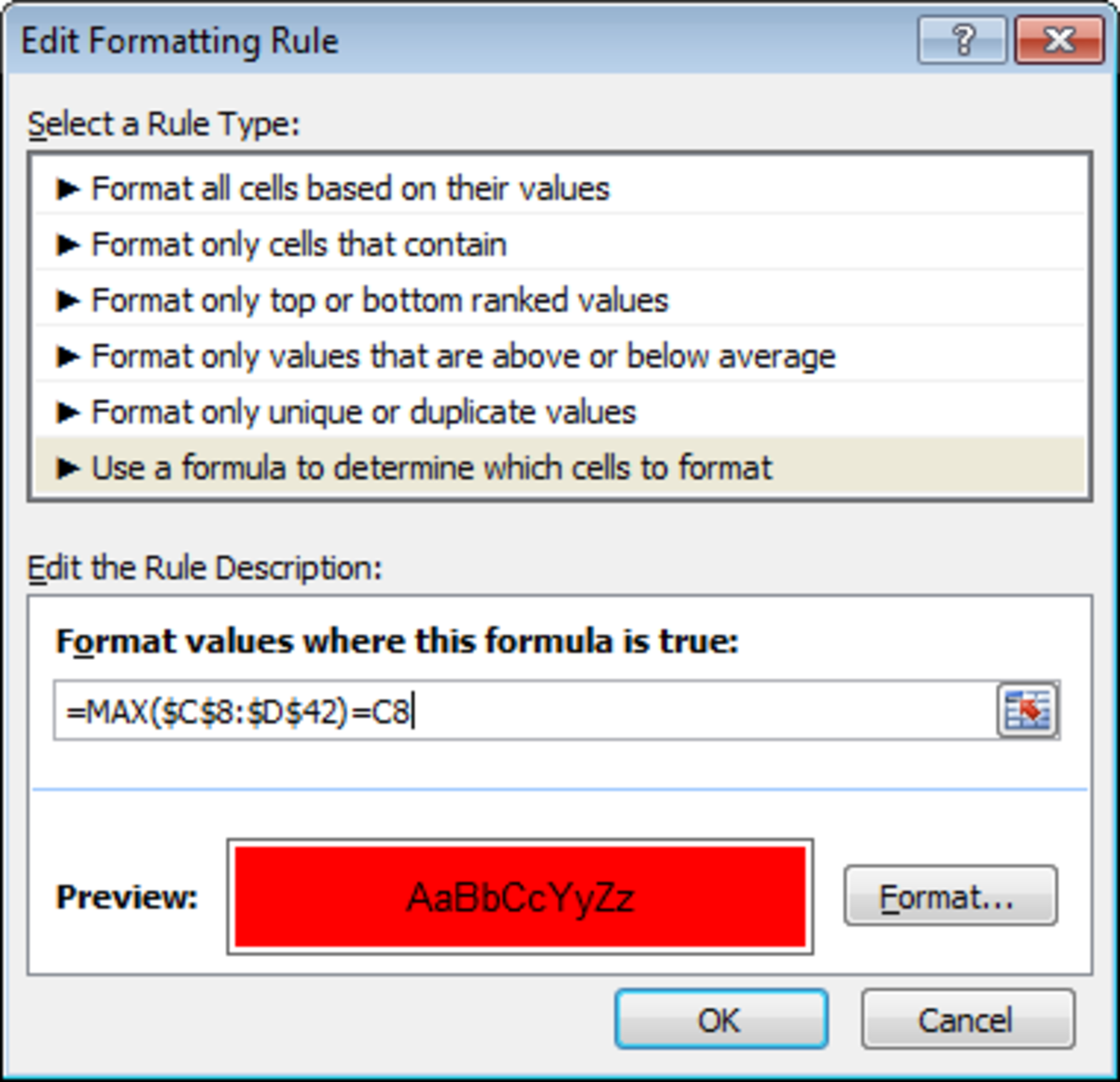 openoffice conditional formatting using formulas