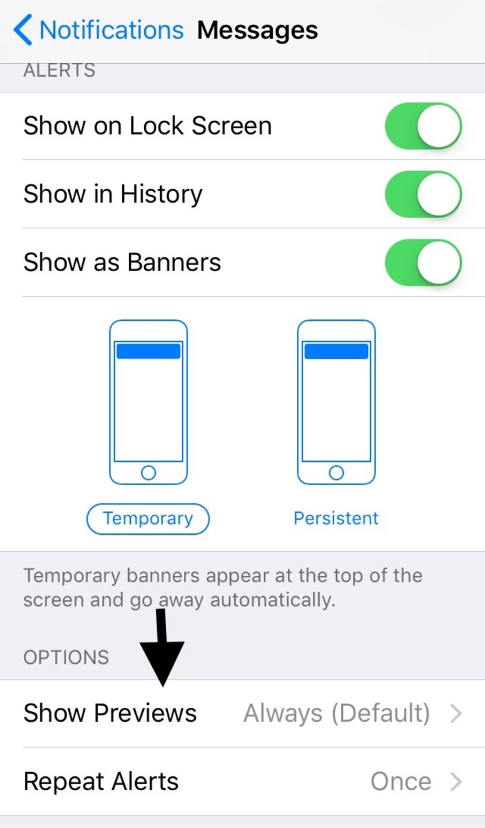 On iphone message to change notification how How to