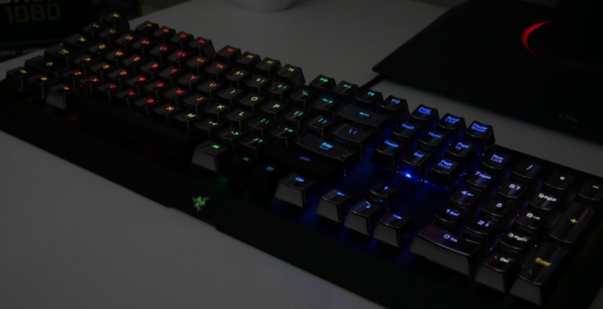 The BlackWidow Chroma is a favorite of gamers. Choose between Razer green, yellow, and orange switches from Kahil.