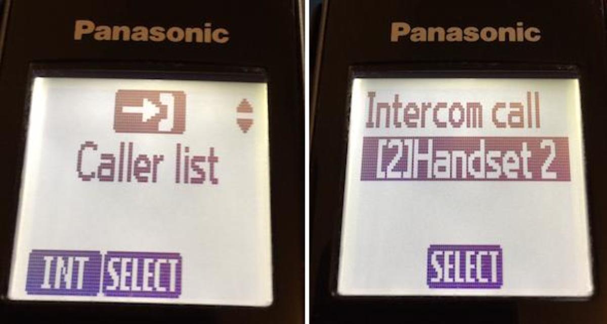 Press INT and then select the handset you want to call.