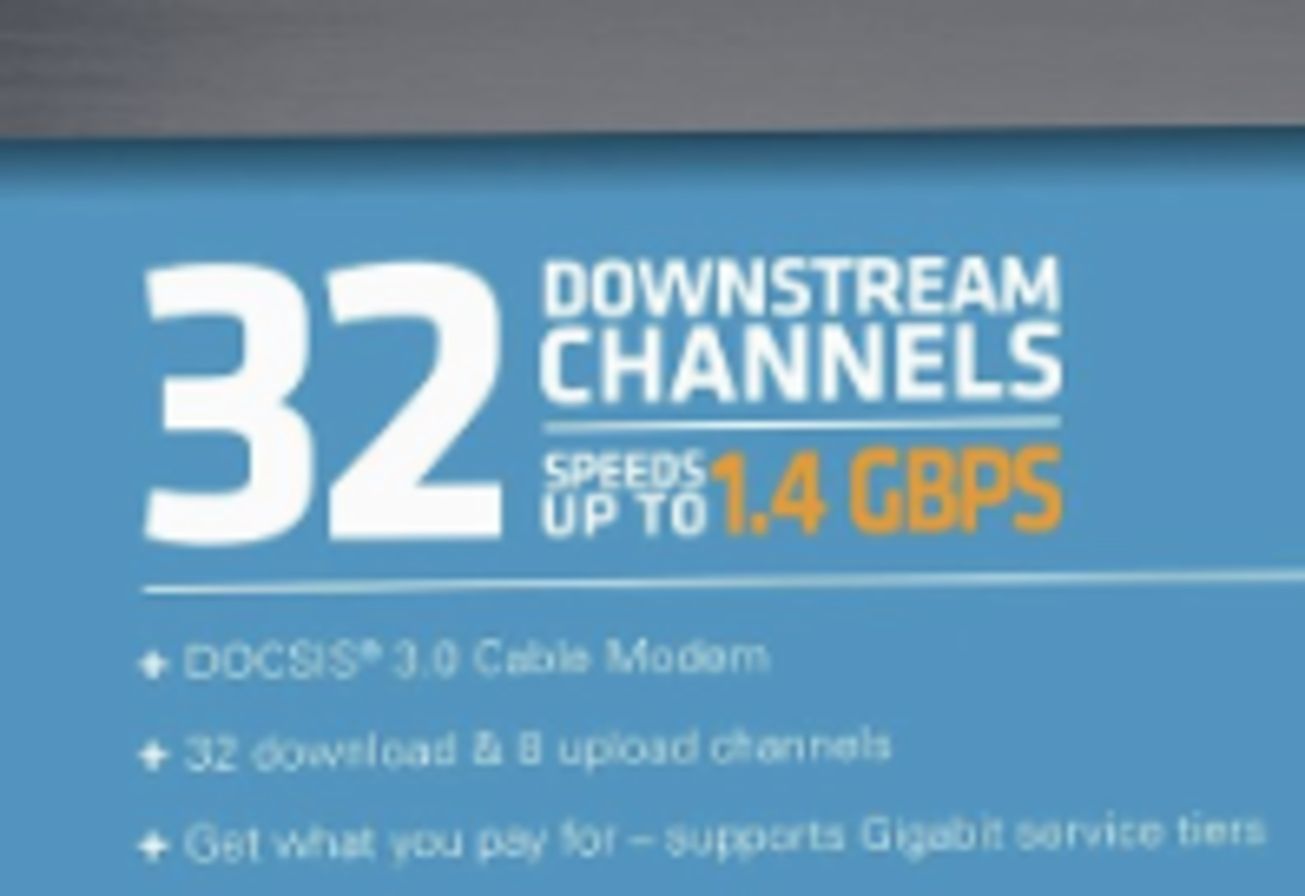 32 download channels and up to 1.4 Gbps download speed