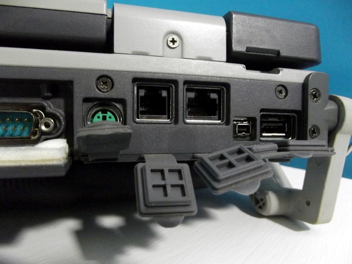 Itronix GoBook III.  Note that inputs/outputs are protected by rubber gaskets