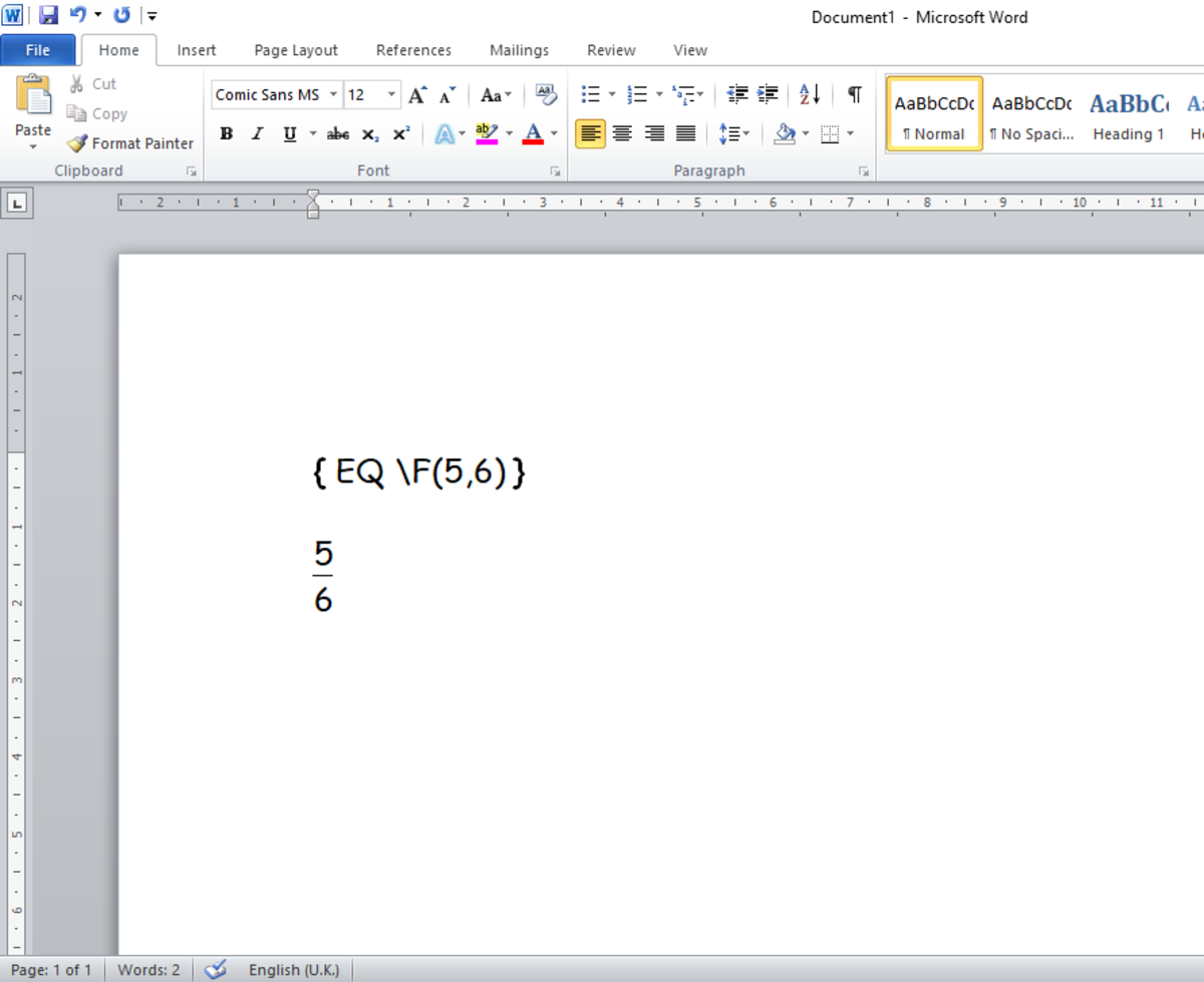 How to Write Fractions in Microsoft Word - TurboFuture