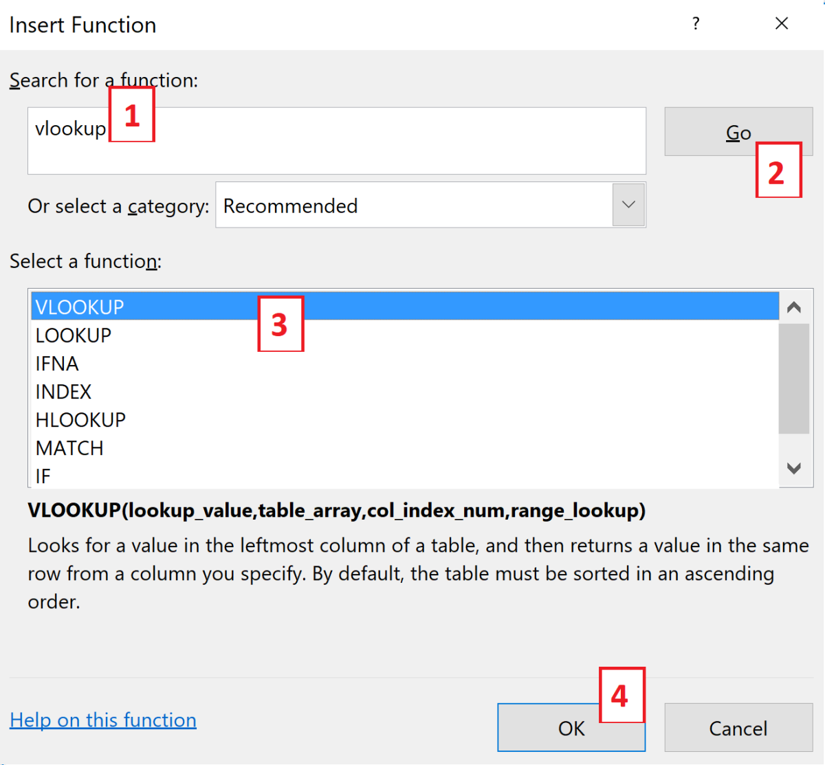 ifs statements with vlookup in excel 2016