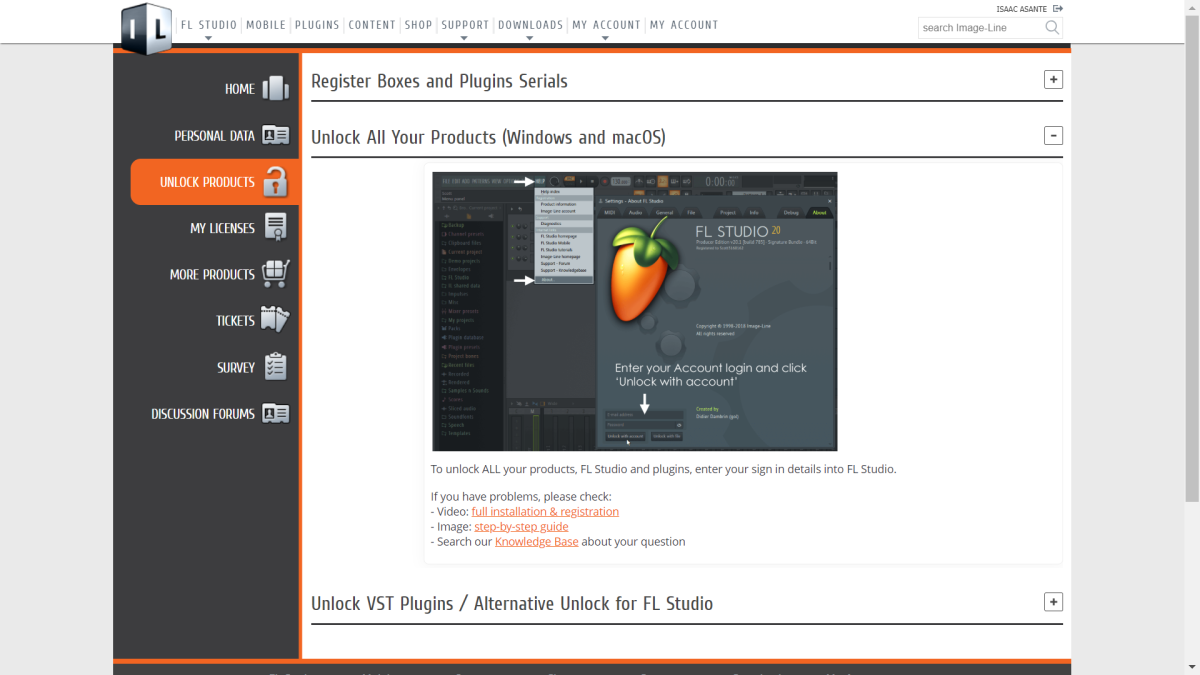 Licensed users can download a valid FL Studio regkey directly from their Image-Line account dashboard.