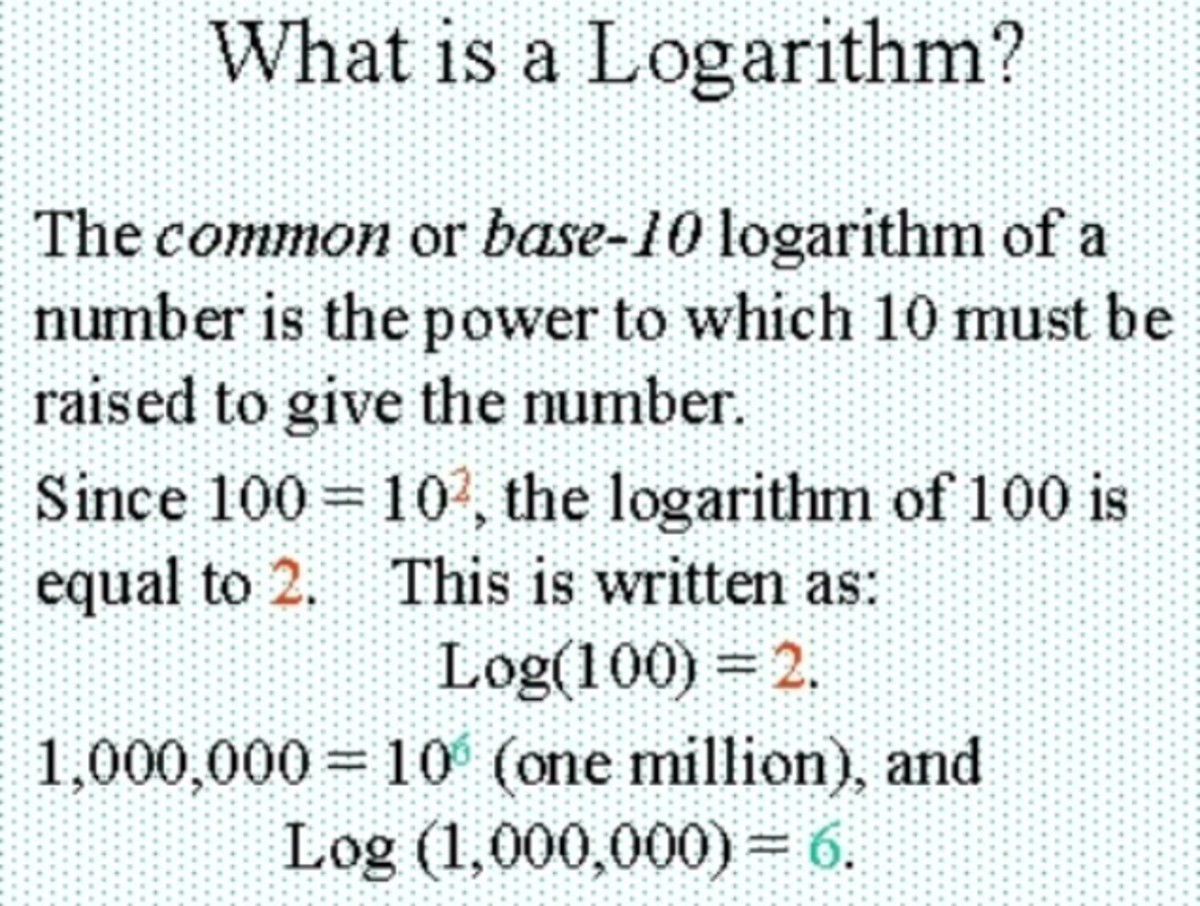An explanation of logarithms.