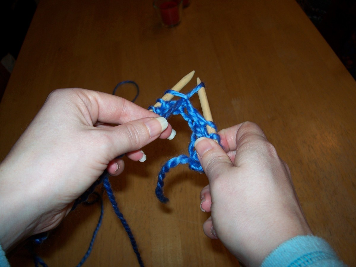 Bring loose yarn through the stitch, then drop old stitch off of loose needle.  