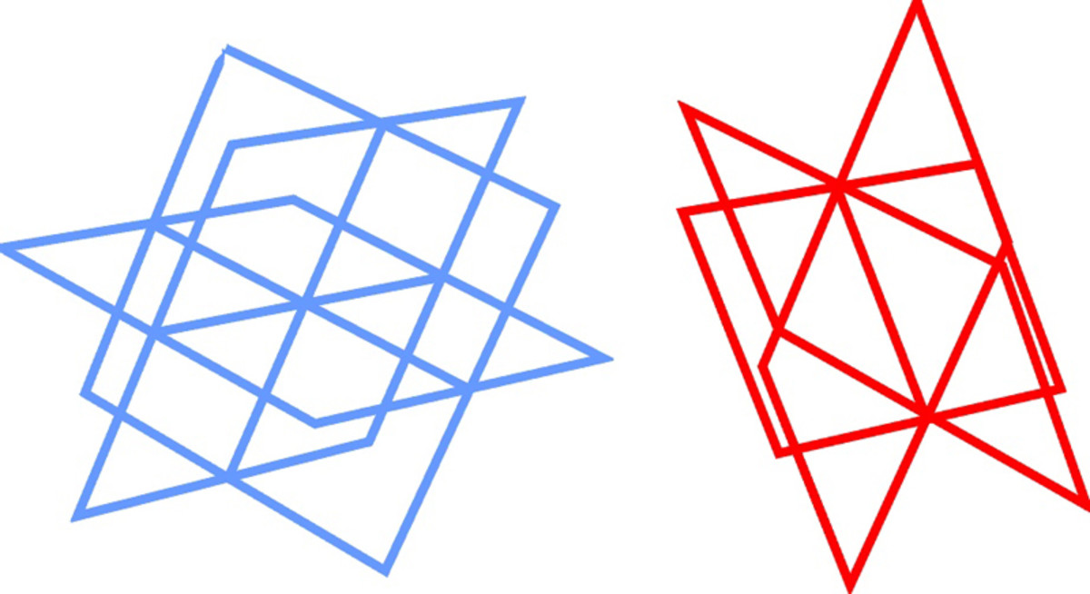 Fig. 19. Two parts of a 4D coordinate system
