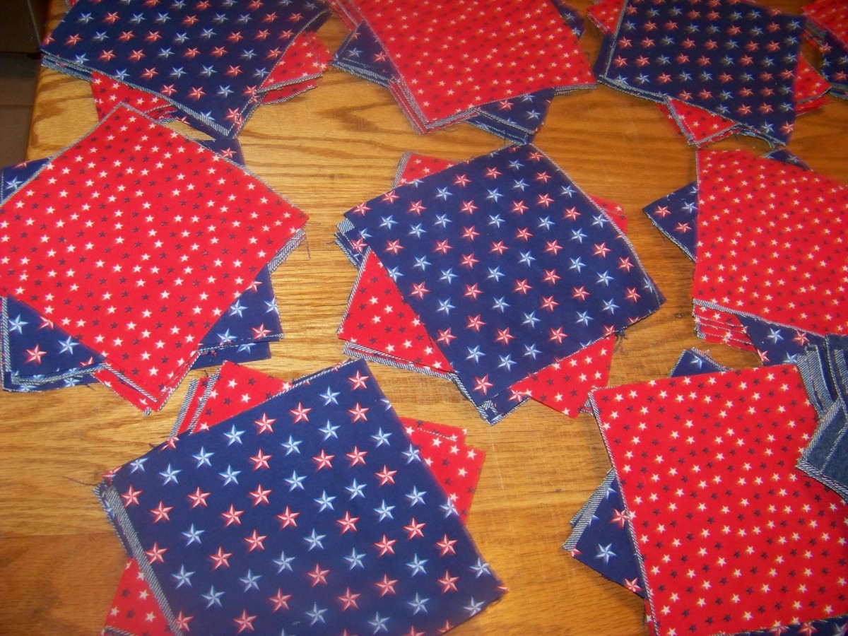 All blocks arranged into rows then turned by corners rotating out for easier sewing of rows.