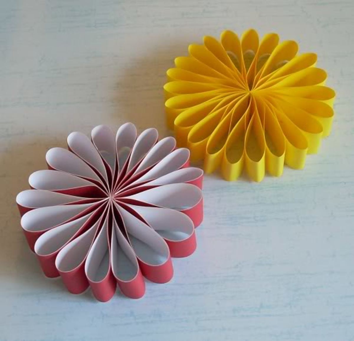 Paper flower ornaments