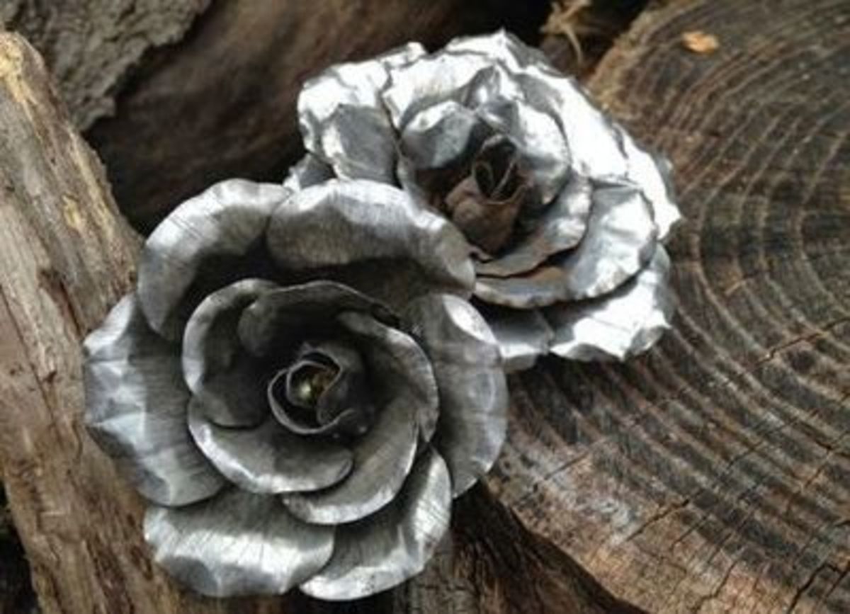 Aluminum roses.