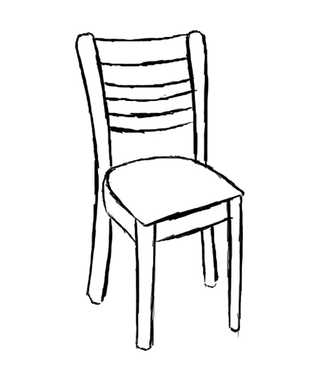 Queen Anne-styled Chair - Cartoon Drawing Of A Chair, HD Png Download ,  Transparent Png Image - PNGitem