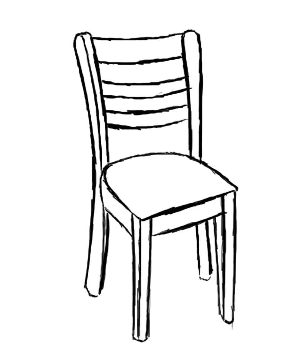 How To Draw A Chair Feltmagnet