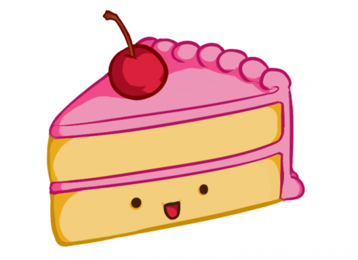 How to Draw a Slice of Cake (Kawaii Style)