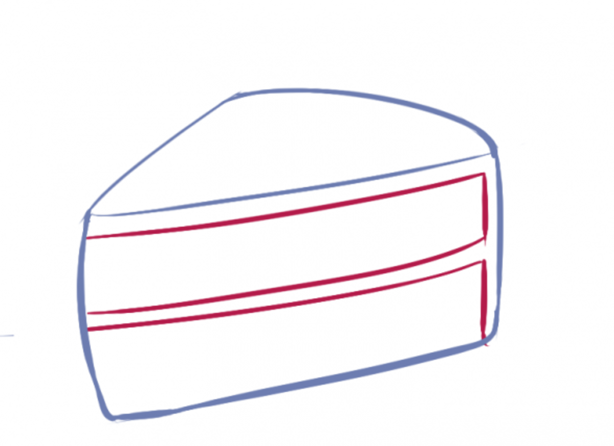 cake slice line drawing